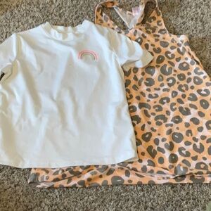 Cat & Jack White and Orange Leopard Kids Swim Coverups